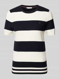 Tommy Hilfiger Gebreid shirt met logostitching model 'RUGBY'