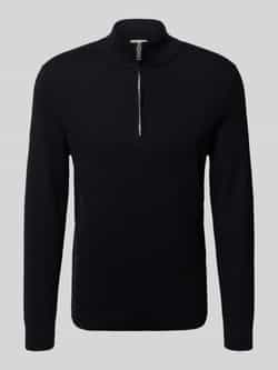 Profuomo Gebreide pullover met schipperskraag