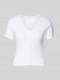 Levi's T-shirt met knoopsluiting
