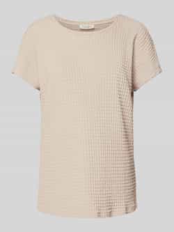 Christian Berg Woman T-shirt met geribde ronde hals
