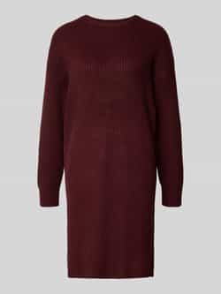 B.Young Knielange gebreide jurk met ribboorden model 'Onema'