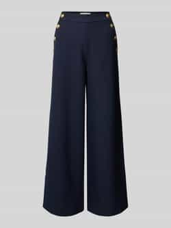 Gant Wide leg stoffen broek met knoopsluitingen