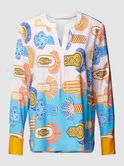 Herzensangelegenheit Zijden blouse met tuniekkraag