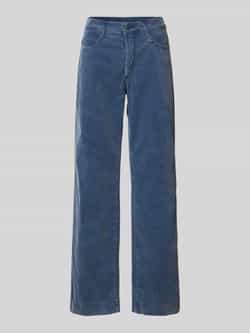 MAC Corduroy broek met wijde pijpen en steekzakken