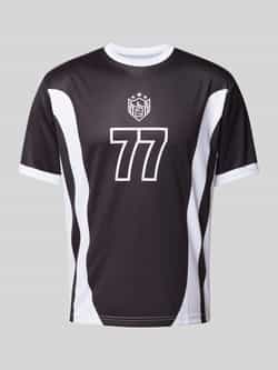Low Lights Studios T-shirt met motiefprint model 'SEVENTY SEVEN FOOTBALL'