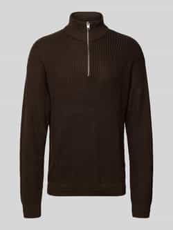 Jack & jones Gebreide pullover met ritssluiting model 'KAITO'