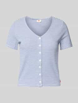 Levi's T-shirt met doorknoopsluiting model 'MUSE'