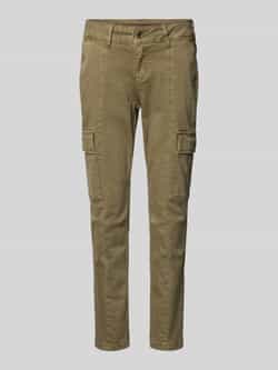Buena Vista Slim fit cargobroek met verkort model