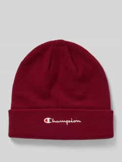 Champion Beanie met brede omslag en logostitching