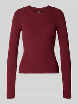 Pieces Slim fit gebreide pullover van viscosemix model 'MIRA'