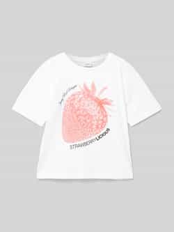 S.Oliver RED LABEL Relaxed fit T-shirt van puur katoen met motief aan de voorkant