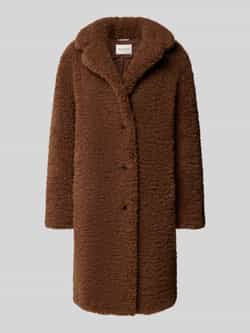 Marc O'Polo Relaxed fit lange jas van teddybont met reverskraag