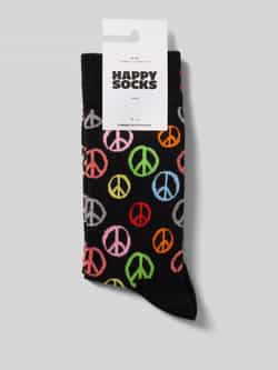 Happy Socks Sokken met motiefstitching model 'Peace'