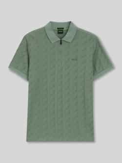 BOSS Green Relaxed fit poloshirt met structuurmotief model 'MIRROR'