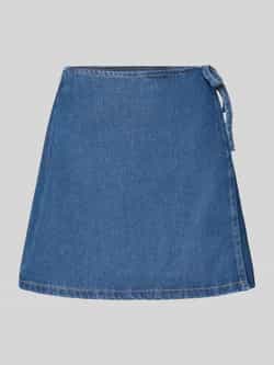 Pieces Licht uitlopende jeansrok in wikkellook model 'FIBBO'