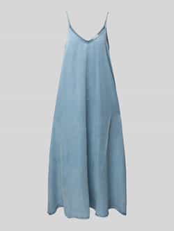 My Essential Wardrobe Jeansjurk met afgeronde V-hals model 'Nelly'
