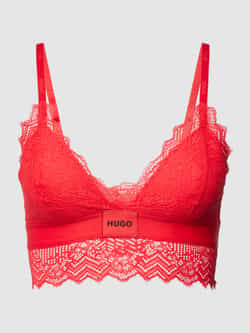 HUGO Triangle Lace Box Bra Red- Dames Red