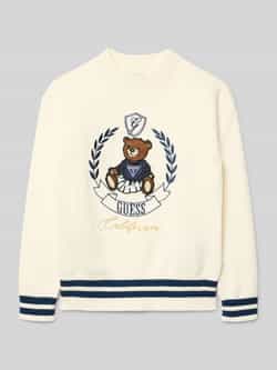 Guess Gebreide pullover met labelstitching