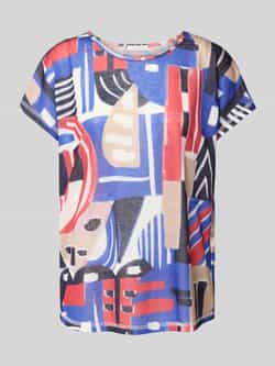 Christian Berg Woman T-shirt met geribde ronde hals