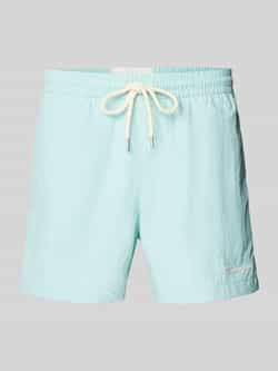 Regular fit zwembroek met labelstitching