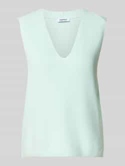 Esprit Gebreide top met V-hals