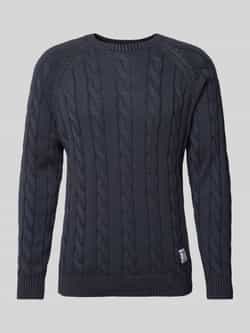 Pepe Jeans Gebreide pullover met kabelpatroon model 'Camdem'