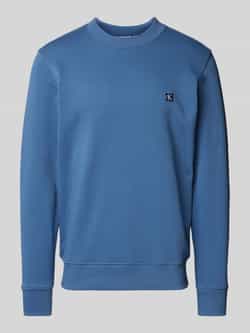 Calvin Klein Blauwe Sweatshirt met Logo en Lange Mouwen Blue Heren