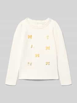 BLUE SEVEN Regular-fit shirt met lange mouwen met logoprint