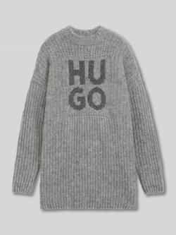 HUGO Oversized gebreide pullover van wolmix model 'SLOGUIS'