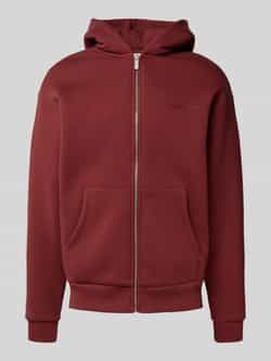 REVIEW Regular fit sweatjack met logo-applicatie