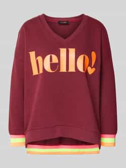 Miss goodlife Sweatshirt met statementprint en V-hals