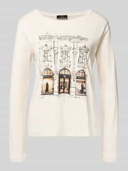 Monari Shirt met lange mouwen en motiefprint