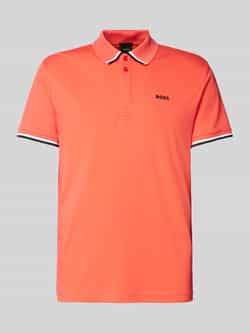 BOSS Green Regular fit poloshirt met labelprint model 'Paddy Lux Heritage'