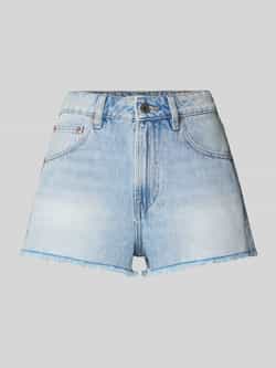 Gina Tricot denim straight regular waist short light blue denim