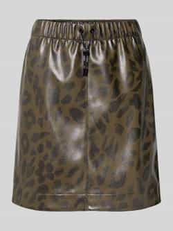 Marc Cain Minirok in leerlook met elastische band