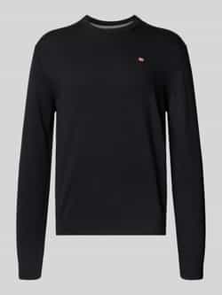Napapijri Regular fit shirt met lange mouwen en logostitching model 'Droz'