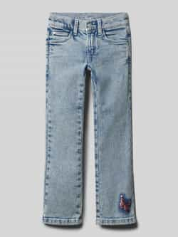 S.Oliver wide leg jeans met printopdruk light blue denim