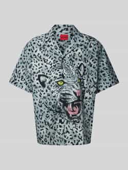 HUGO Regular fit vrijetijdsoverhemd met all-over motiefprint model 'Egeeno'