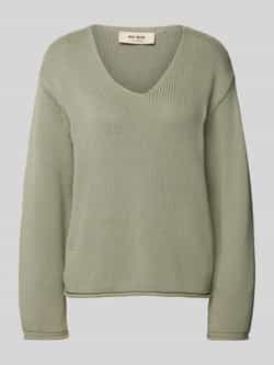 MOS MOSH Gebreide pullover met V-hals model 'BINE'