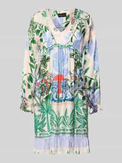 Miss goodlife Knielange tuniekjurk van viscose met V-hals