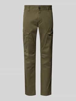 PME Legend Slim fit cargobroek met logostitching