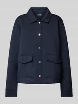 Joop! Blauwe damesjas met overhemdkraag Blue Dames
