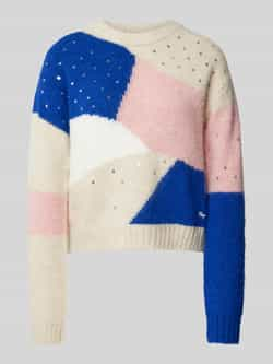 Pepe Jeans Gebreide pullover met ribboorden model 'NORA'