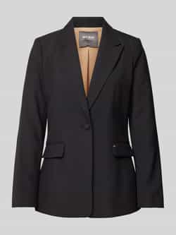 MOS MOSH Elegante Zwarte Blazer met V-Hals Black Dames