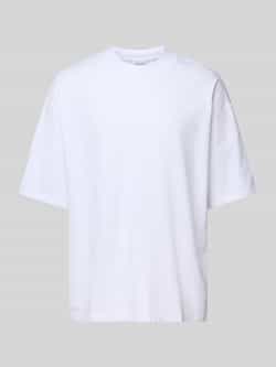 American vintage T-shirt met geribde ronde hals model 'FAZY'