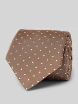 Boss Zijden stropdas met labeldetail