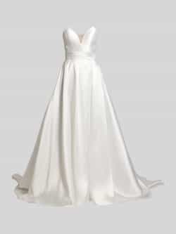 luxuar Regular fit bruidsjurk met sierknoopsluiting