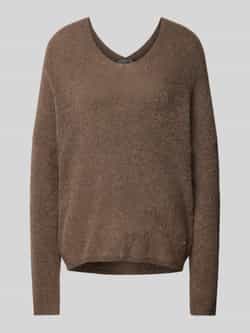 MOS MOSH Oversized gebreide pullover met labelapplicatie model 'THORA'