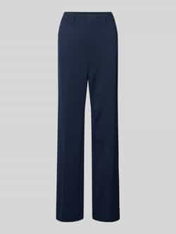 STEHMANN Straight leg stoffen broek met persplooien model 'Fenja'