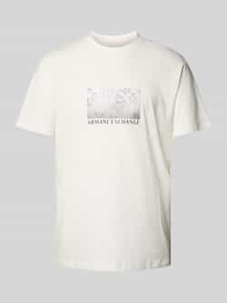 Armani Exchange Wit Bedrukt T-shirt Korte Mouw White Heren